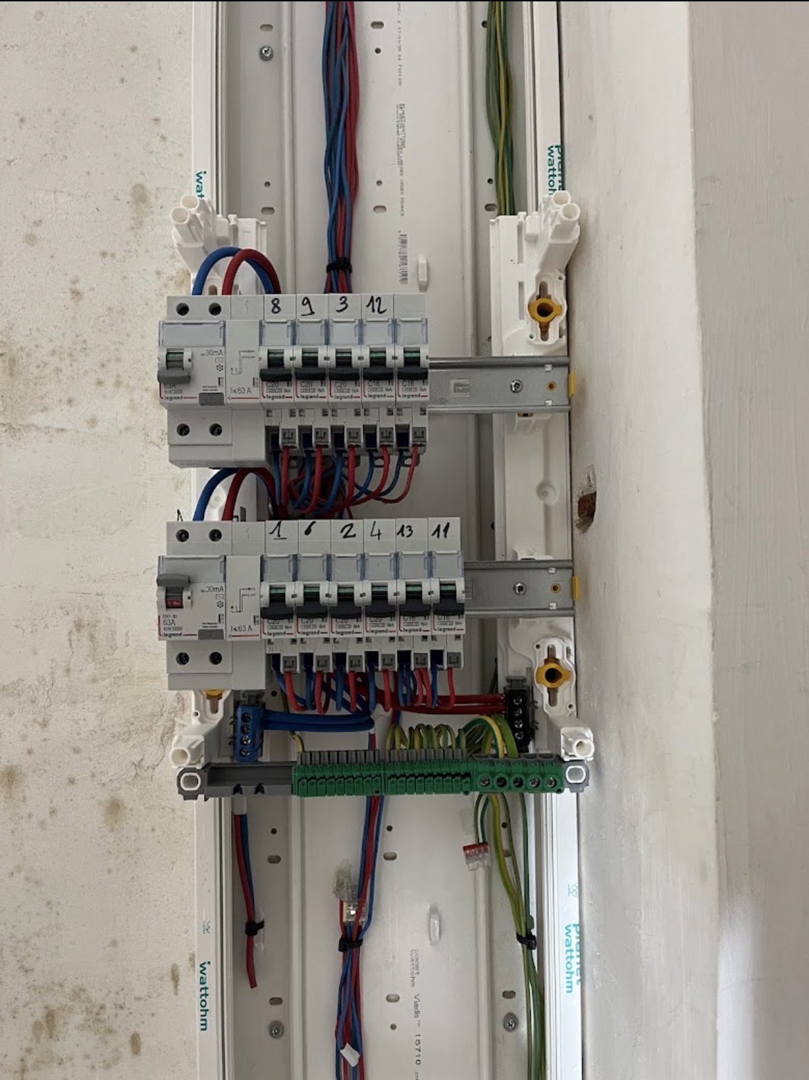 Câblage d’un tableau électrique réalisé par VOLCAWATT
